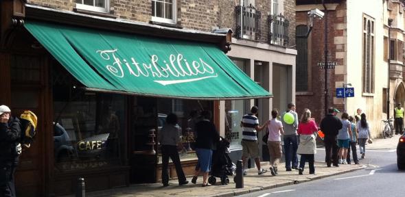 Fitzbillies Cafe in central Cambridge Fitzbillies Cafe in central Cambridge